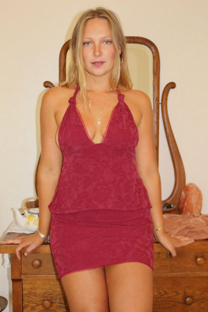 Midi Skirt - Hibiscus