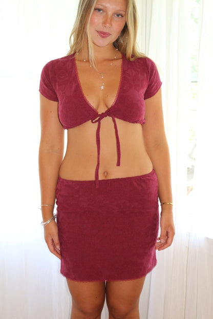 Midi Skirt - Hibiscus